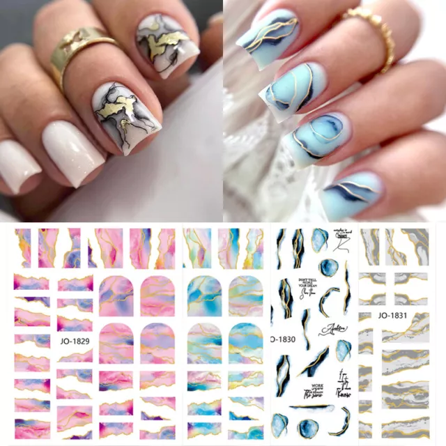 Stile Varietà Modello Marmo Irregolare Manicure Realistica - T