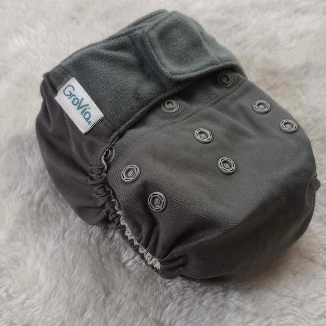 GroVia Hybrid Shell OS AI2 Diaper Cover Hook and Loop With Hemp Soaker