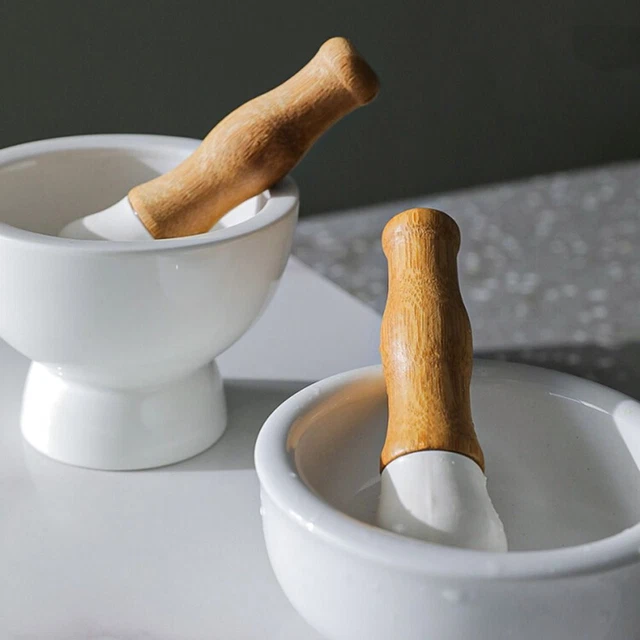 Smerigliatrice per spezie bianca strumenti di macinazione ceramica malta pepe pestello