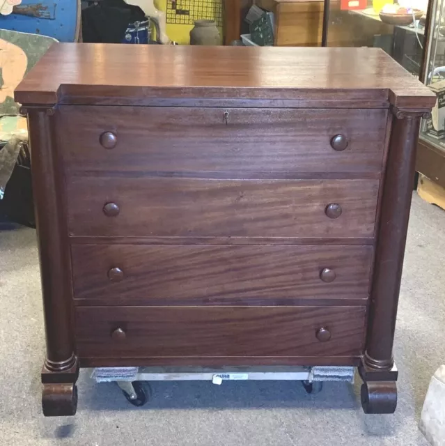 Antique Four Drawer Empire Dresser 3