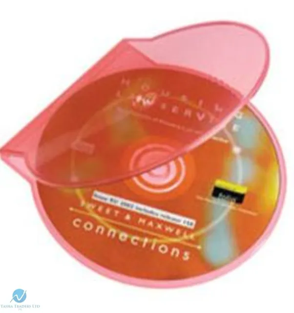 Clear Pink Clam Shell Plastic High Quality Single Case CD DVD Disk Storage