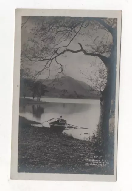 Cumbria / Lake District - Grasmere Lake & Helm Crag- Vintage Real Photo Postcard