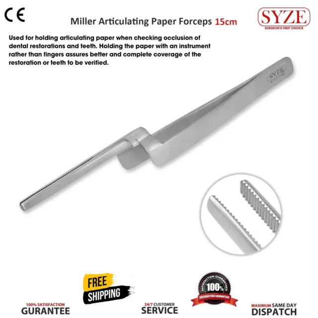 Miller Articulating Paper Holder Forceps Straight Teeth Surgery Instruments