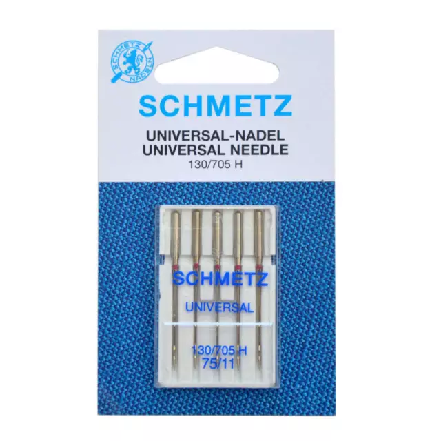 Schmetz Universal Sewing Machine Needles Size 75/11 Pack of 5