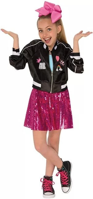 Rubini Jojo Siwa Giacca Lustrini Gonna Capelli Fiocco Bambini Costume Halloween