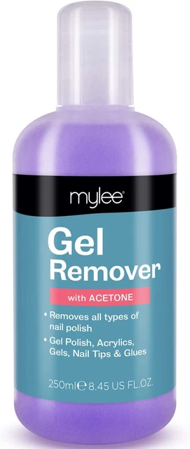 Mylee Quitaesmalte Para Uñas De Gel Con Acetona 250Ml, Limpiador Profesional De