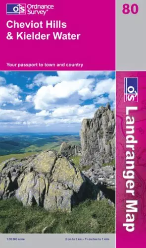 Cheviot Hills and Kielder Water: Sheet 80 (Landranger Maps)