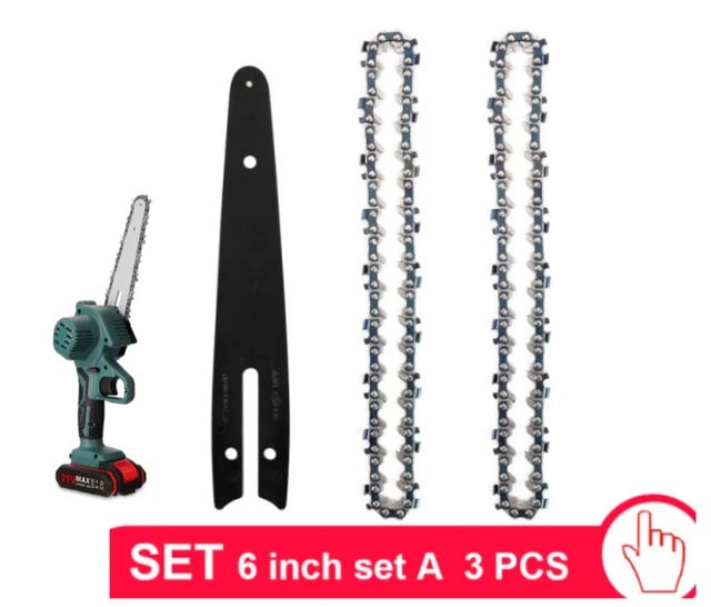 Catena E Barra Guida Per Mini Motosega 6 Pollici – Set Ricambio Da 186 Mm Per Taglio Legno - 5