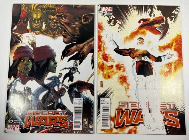 Secret Wars (2015) #2, #4 Simon Bianchi / Tomm Coker Variants Marvel 2015 VF/NM