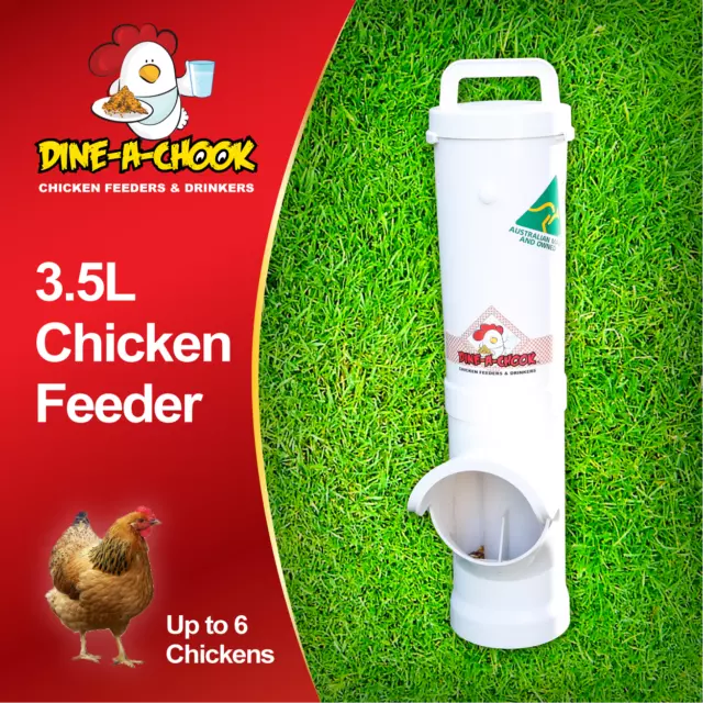 DINE-a-CHOOK Chicken Feeder / Poultry / Coop / Free Range / Drinkers Available