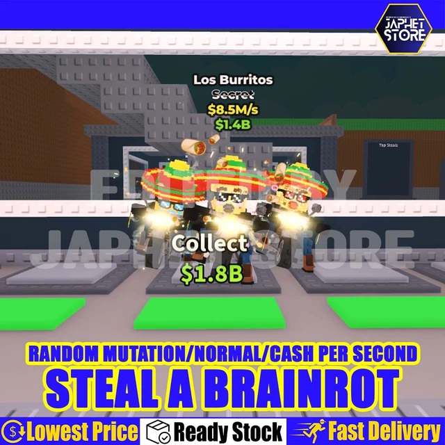 LOS BURRITOS Roblox Game Code - "Steal A Brainrot" - Fast & Easy Delivery