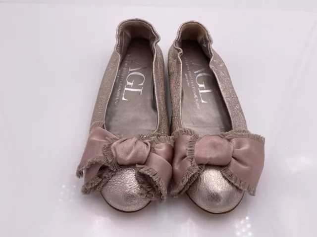 Brand New Charming AGL Cap Toe Ballet Flat Pastel Pink US 5.5 Made in Italy