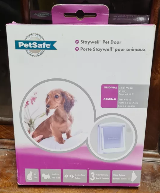 PetSafe Staywell puerta para mascotas, 2 vías, tamaño perro pequeño, blanco
