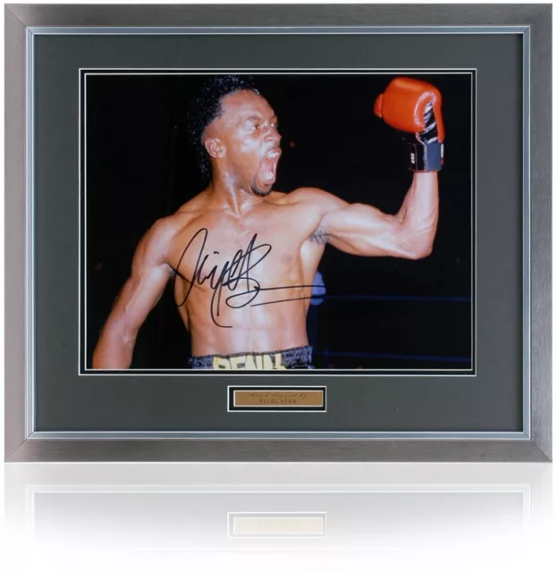 Nigel Benn Boxing Legend Hand Signed 16x12 Photograph AFTAL COA