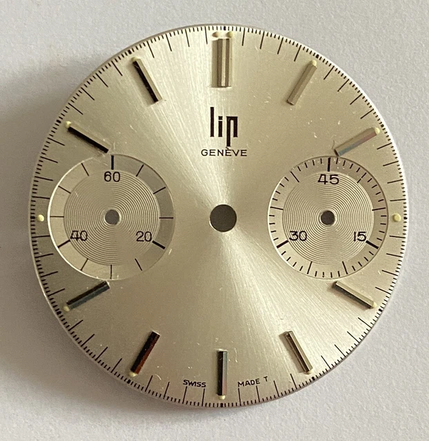 Cadran De Montre LIP Chronographe - Diamètre 26*28 Mm - Pour Mouvement Valjoux - Neuf Sans étiquette - Pièce Détachée