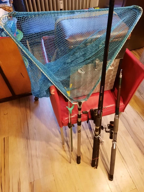 Angelcombo, Kiepe, 2 Ruten mit Rolle, Unterfangkescher, Ständer! 2