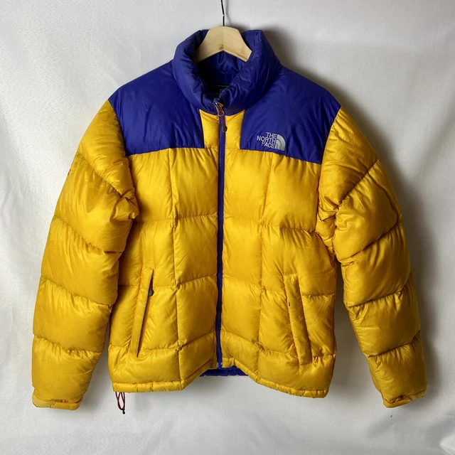 The North Face Summit Series 800 Down Puffer Jacket 95 Yellow Blue Size Medium