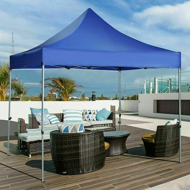 Faltpavillon 3x3M Regendicht Pavillon UV-Schutz Faltzelt mit 4 Seitenteilen Neu* 7
