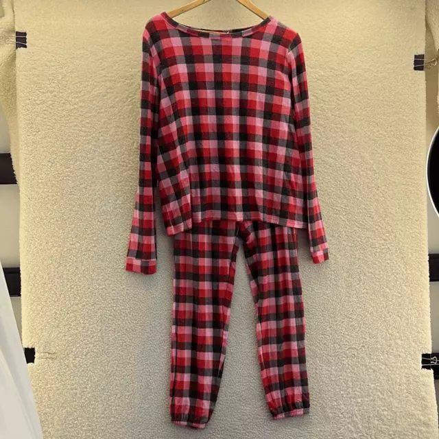 BP Pajamas Womens Large Red Plaid Long Sleeve Loungewear