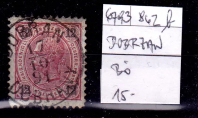 Ö. 5 Kr. Dobrany mit Vollstempel selten Mü 15