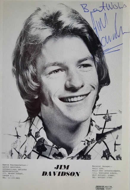 Jim Davidson comedian ~ Official B/W Publicity Photo SIGNED