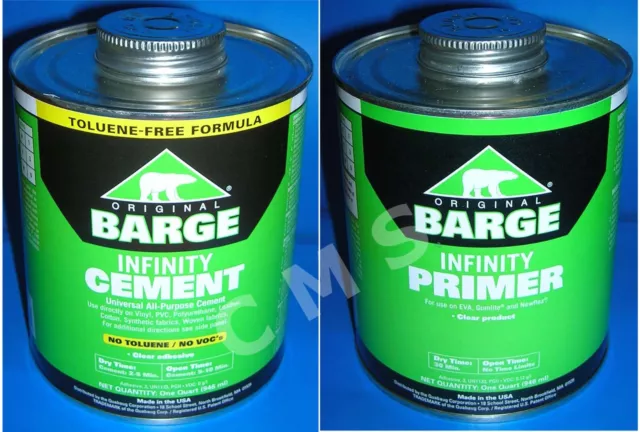 BARGE INFINITY Original All-Purpose Clear Cement / Primer 1 Quart (1QT=32Oz) New