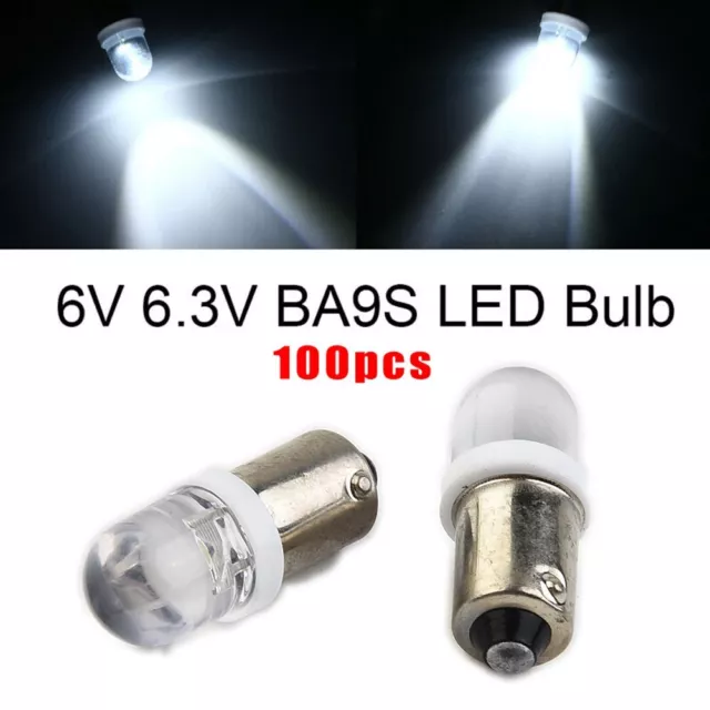 100pcs/set White T11 T4W BA9S H6W 1895 1SMD LED Pinball Machine Light Bulb Kit
