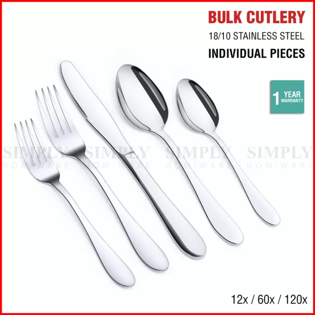 Stainless Steel Cutlery Set Silver Spoon Fork Knife Teaspoon Teafork Bulk Dinner