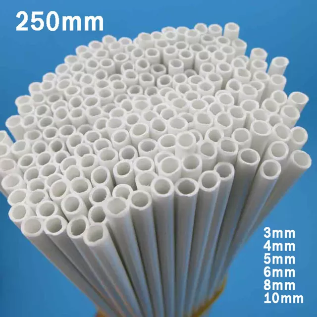 Plastic Tube ABS Round Hollow Pipe 3-10mm Dia * 250mm Architecture Model Making