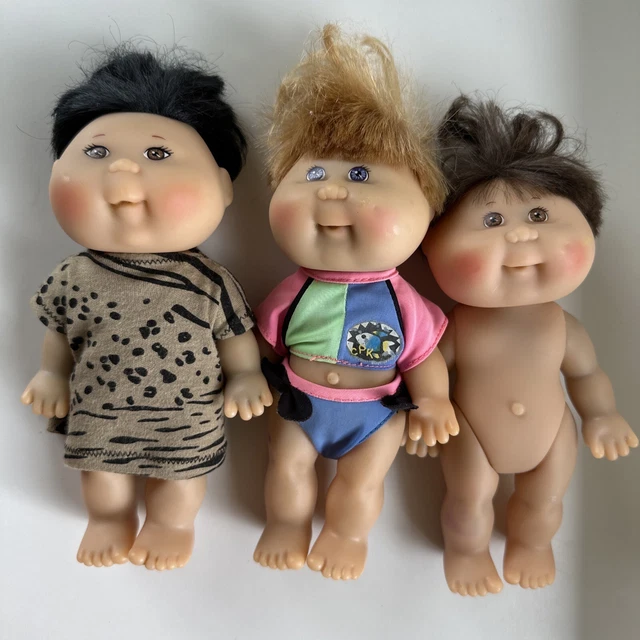 Mattel Cabbage Patch Kids Dolls 1995 First Edition Bulk of 3, 18cm Tall