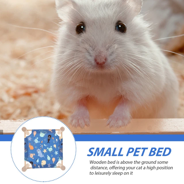 Elevated Hamster Bed  Cartoon Pattern Camp Bed Small Pet Hamster Hammock Bed 3
