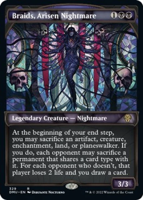 TEXTURED FOIL BRAIDS, Arisen Nightmare #329 - Rare Dominaria