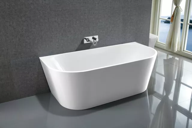 Bathroom Acrylic Free Standing Bath Tub 1700x750x580 Freestanding "Back to Wall"