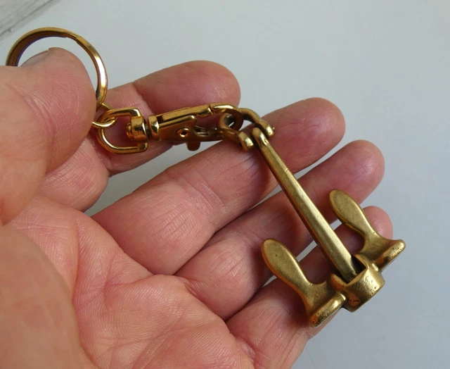 Porte-clés Métal Argenté Thème Marin - Bateau, Gouvernail, Ancre - Marque Onwomania - Neuf