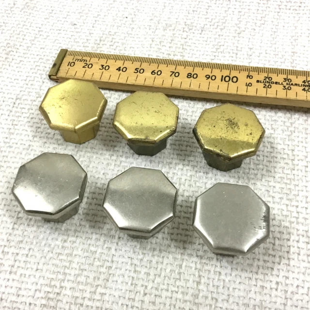 Vintage Metall Schubladen Zug Griffe Gemischte Silber Gold Art Déco Reproduktion