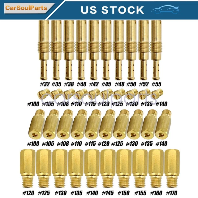 CARBURETOR 10X SLOW Jets/Pilot Jet Kit+ 30X Main Jets FIT PWK Keihin