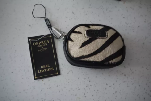 Osprey London piccola carta/portamonete in pelle zebra