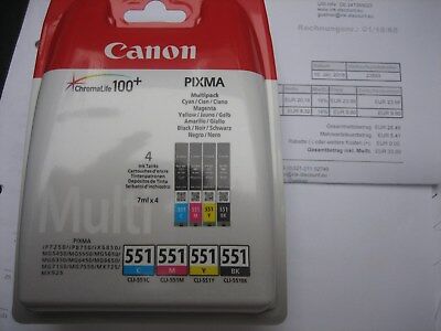 Canon CLI-551Z Pacco Multiplo CLI-551 C Y M BK 509B009 Pixma ip7250 MG-5450