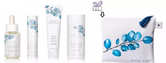 zum Halbpreis! MARY KAY NATURALLY GESICHTSPFLEGESET 4-tlg+GRATIS:KOSMETIKTASCHE