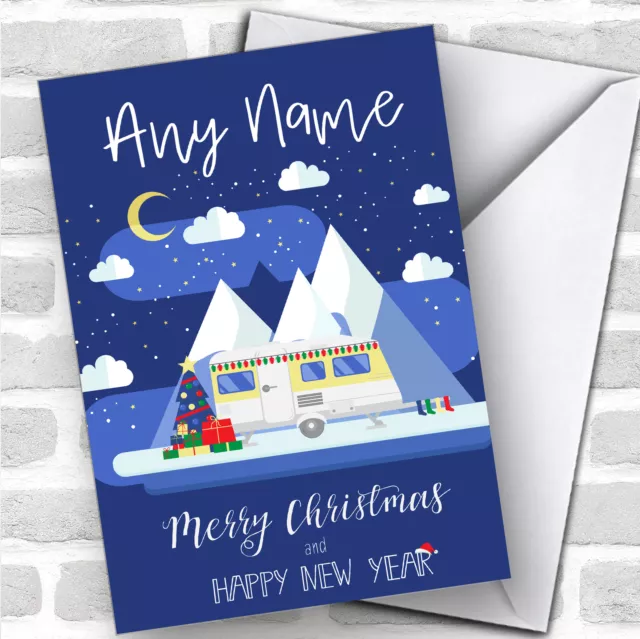 Camping Caravan Rv Hobbies Personalised Christmas Card