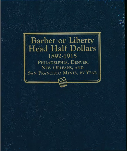 Whitman Coin Album 9124 Barber Liberty Head Half Dollar 1892-1915  Book  50 cent