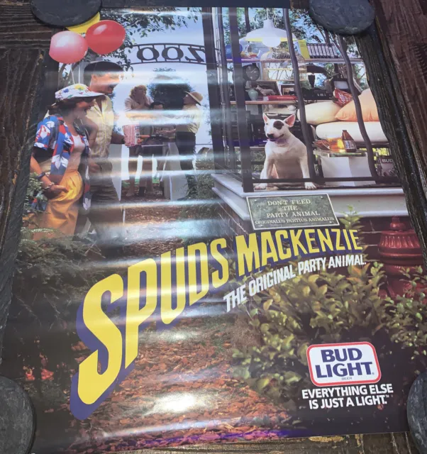 Vintage Spuds MacKenzie Bud Light Poster