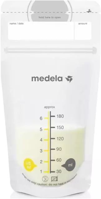 Medela Set of 180 ml Breast Milk Storage Bags - Pack of 25 BPA-free breast milk