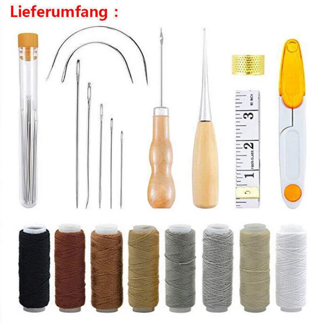 29 Stück Leder Werkzeuge Set Hand Ledernadeln DIY Handwerk Ledernähset 1