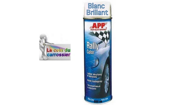 Bombe De Peinture Carrosserie Racing Blanc Brillant 400ml – Auto-K, Neuf