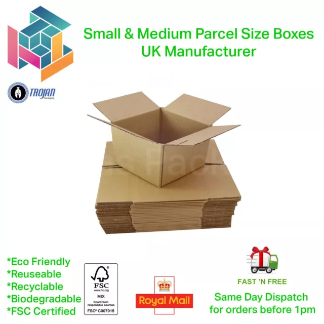 Royal Mail Small Parcel Postal Mailing Cardboard Packing Boxes Flat Pack