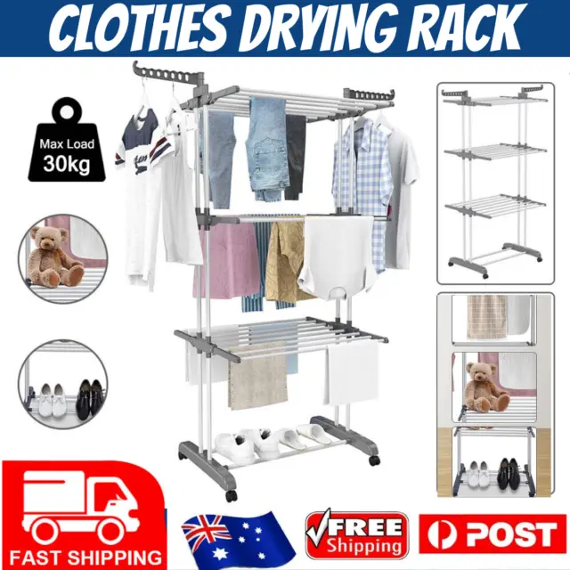 Portable Heavy Duty Clothes Airer Laundry Dryer Hanger Horse Folding Stand Rack