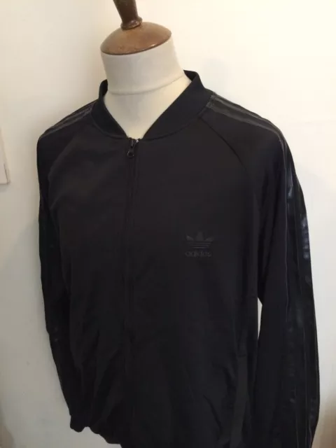 Retro Adidas Tracksuit Top Size Xl Black