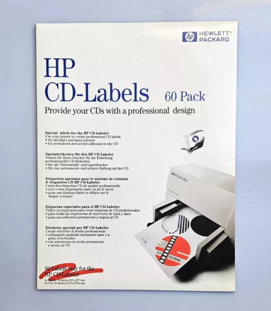 HP #CDR6000A  CD/DVD Etiketten  CD-Labels 30er Pack ⭐️⭐️⭐️