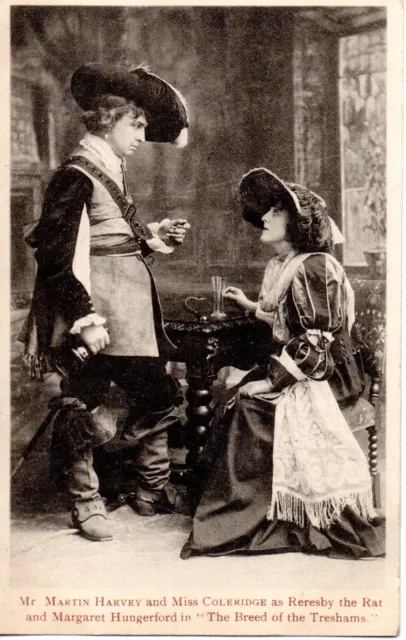 B11-66727 Original ca 1905 RPPC British Theatre Actors Martin Harvey & Coleridge